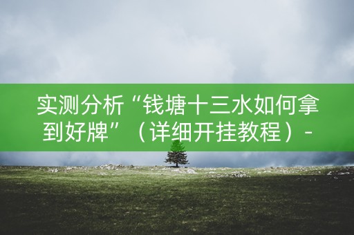 实测分析“钱塘十三水如何拿到好牌”（详细开挂教程）-哔哩哔哩