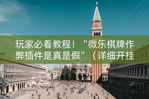 玩家必看教程！“微乐棋牌作弊插件是真是假”（详细开挂教程）-哔哩哔哩