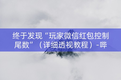终于发现“玩家微信红包控制尾数”（详细透视教程）-哔哩哔哩