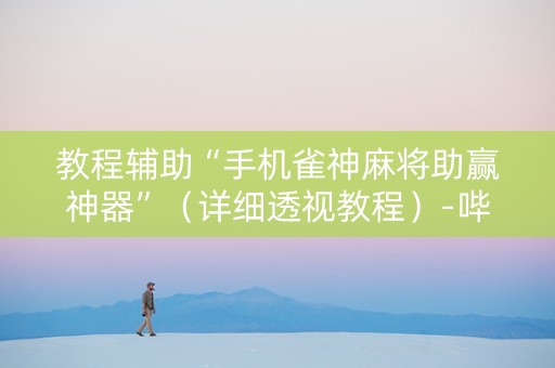 教程辅助“手机雀神麻将助赢神器”（详细透视教程）-哔哩哔哩