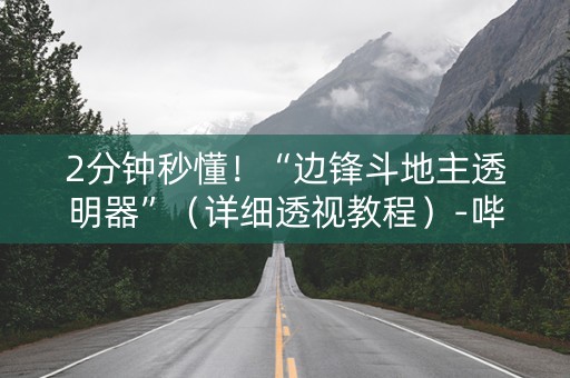 2分钟秒懂！“边锋斗地主透明器”（详细透视教程）-哔哩哔哩