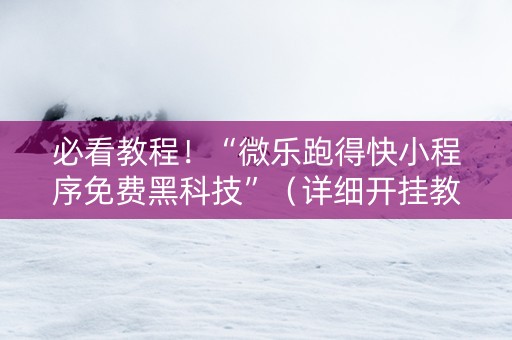 必看教程！“微乐跑得快小程序免费黑科技”（详细开挂教程）-哔哩哔哩