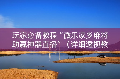 玩家必备教程“微乐家乡麻将助赢神器直播”（详细透视教程）-哔哩哔哩