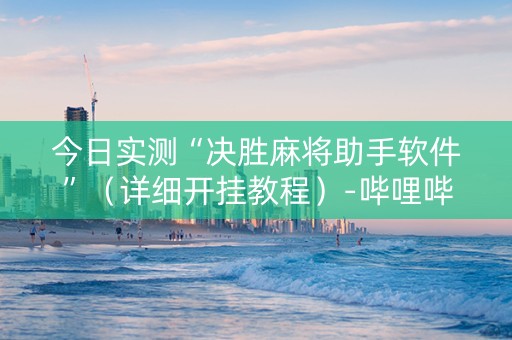 今日实测“决胜麻将助手软件”（详细开挂教程）-哔哩哔哩