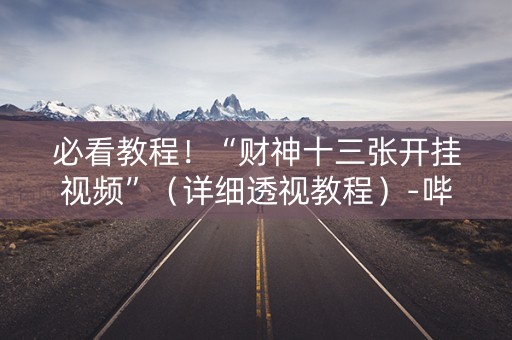 必看教程！“财神十三张开挂视频”（详细透视教程）-哔哩哔哩