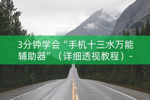 3分钟学会“手机十三水万能辅助器”（详细透视教程）-哔哩哔哩