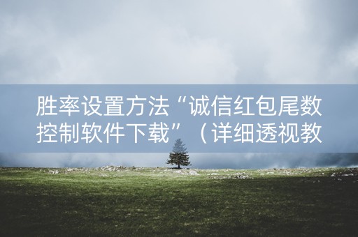 胜率设置方法“诚信红包尾数控制软件下载”（详细透视教程）-哔哩哔哩