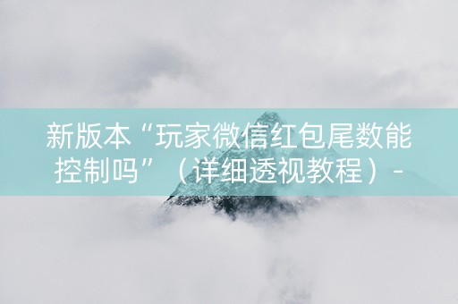 新版本“玩家微信红包尾数能控制吗”（详细透视教程）-哔哩哔哩