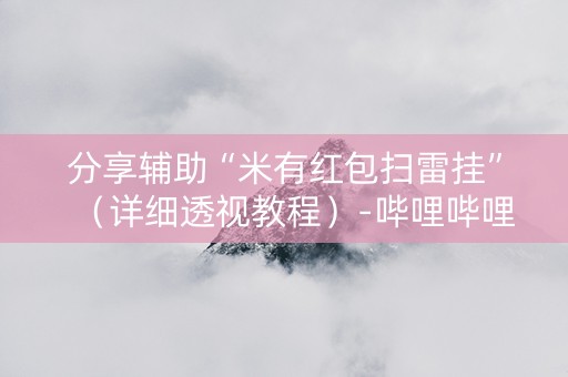 分享辅助“米有红包扫雷挂”（详细透视教程）-哔哩哔哩