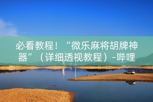 必看教程！“微乐麻将胡牌神器”（详细透视教程）-哔哩哔哩