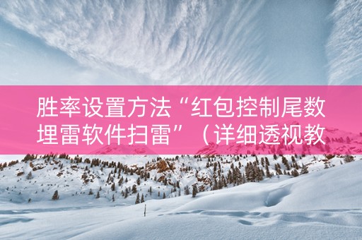 胜率设置方法“红包控制尾数埋雷软件扫雷”（详细透视教程）-哔哩哔哩