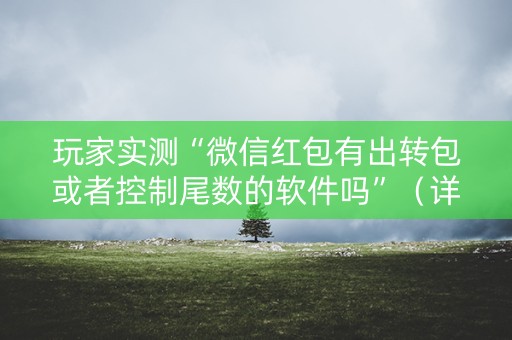 玩家实测“微信红包有出转包或者控制尾数的软件吗”（详细透视教程）-哔哩哔哩
