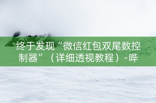 终于发现“微信红包双尾数控制器”（详细透视教程）-哔哩哔哩