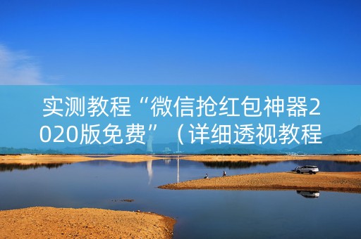 实测教程“微信抢红包神器2020版免费”（详细透视教程）-哔哩哔哩