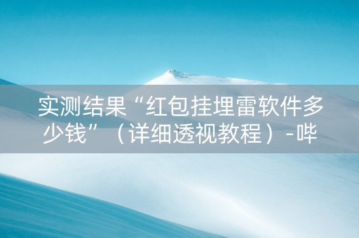 实测结果“红包挂埋雷软件多少钱”（详细透视教程）-哔哩哔哩