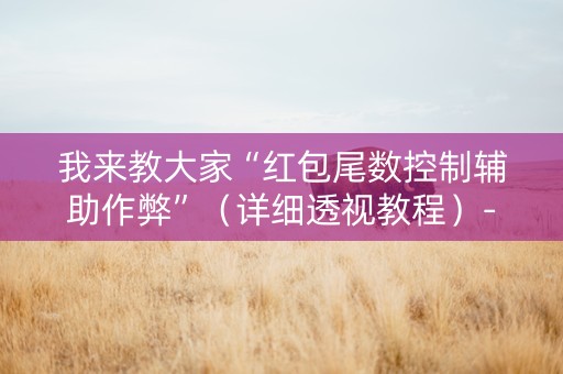 我来教大家“红包尾数控制辅助作弊”（详细透视教程）-哔哩哔哩