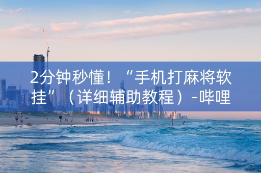2分钟秒懂！“手机打麻将软挂”（详细辅助教程）-哔哩哔哩