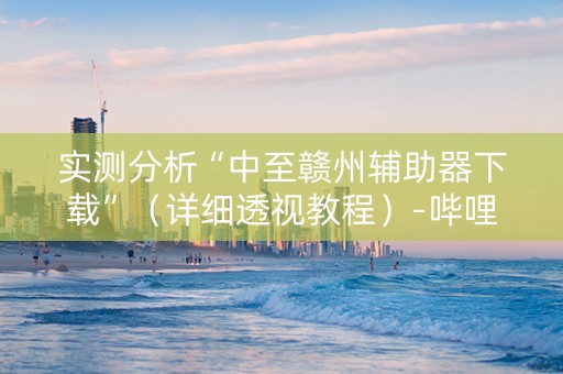 实测分析“中至赣州辅助器下载”（详细透视教程）-哔哩哔哩