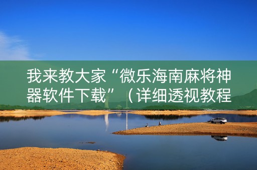 我来教大家“微乐海南麻将神器软件下载”（详细透视教程）-哔哩哔哩