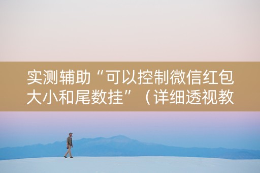 实测辅助“可以控制微信红包大小和尾数挂”（详细透视教程）-哔哩哔哩