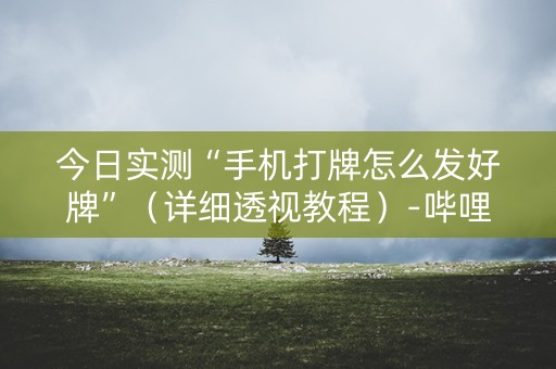 今日实测“手机打牌怎么发好牌”（详细透视教程）-哔哩哔哩