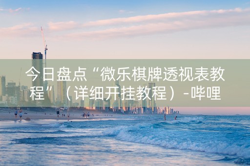今日盘点“微乐棋牌透视表教程”（详细开挂教程）-哔哩哔哩