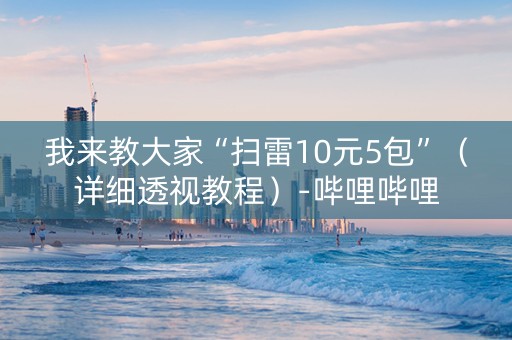 我来教大家“扫雷10元5包”（详细透视教程）-哔哩哔哩
