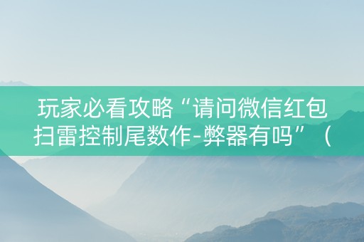 玩家必看攻略“请问微信红包扫雷控制尾数作-弊器有吗”（详细透视教程）-哔哩哔哩