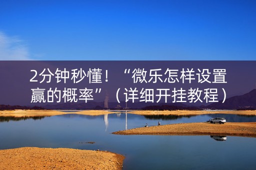 2分钟秒懂！“微乐怎样设置赢的概率”（详细开挂教程）-哔哩哔哩
