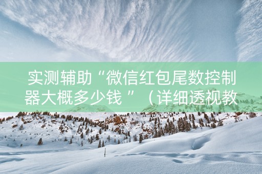 实测辅助“微信红包尾数控制器大概多少钱 ”（详细透视教程）-哔哩哔哩