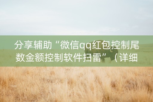分享辅助“微信qq红包控制尾数金额控制软件扫雷”（详细透视教程）-哔哩哔哩