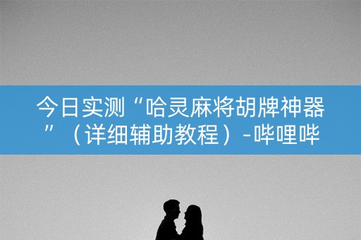 今日实测“哈灵麻将胡牌神器”（详细辅助教程）-哔哩哔哩