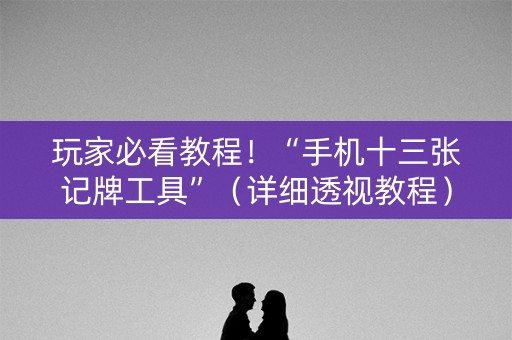 玩家必看教程！“手机十三张记牌工具”（详细透视教程）-哔哩哔哩