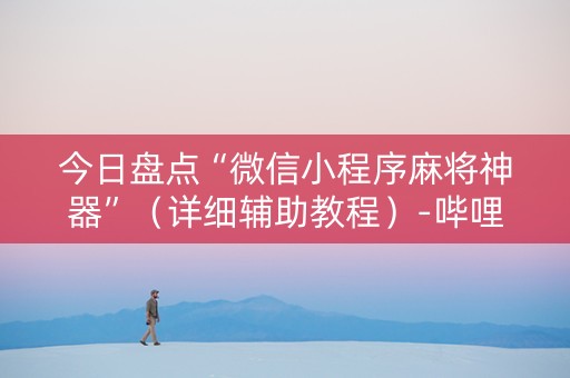 今日盘点“微信小程序麻将神器”（详细辅助教程）-哔哩哔哩