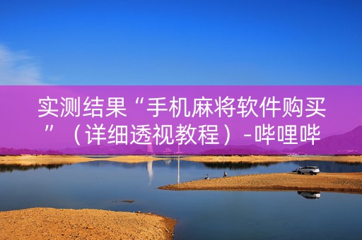 实测结果“手机麻将软件购买”（详细透视教程）-哔哩哔哩