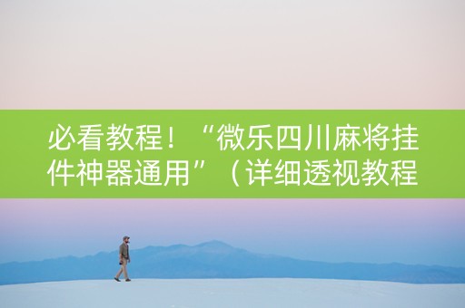 必看教程！“微乐四川麻将挂件神器通用”（详细透视教程）-哔哩哔哩