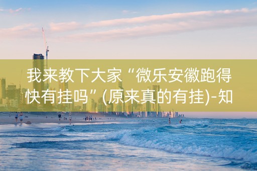 我来教下大家“微乐安徽跑得快有挂吗”(原来真的有挂)-知乎