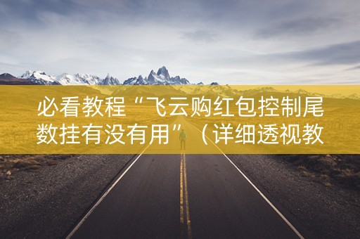 必看教程“飞云购红包控制尾数挂有没有用”（详细透视教程）-哔哩哔哩