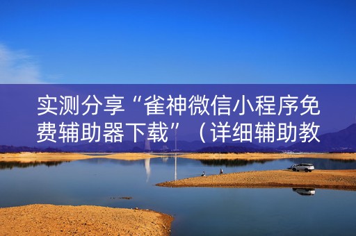 实测分享“雀神微信小程序免费辅助器下载”（详细辅助教程）-哔哩哔哩