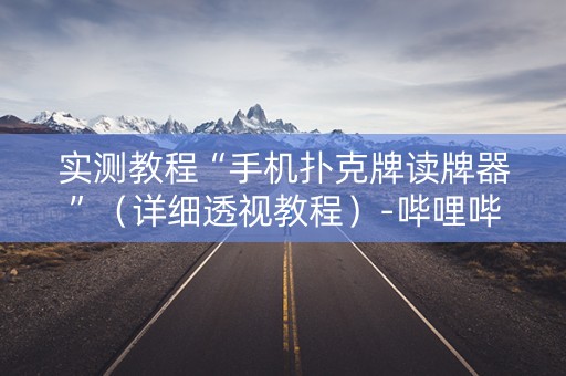 实测教程“手机扑克牌读牌器”（详细透视教程）-哔哩哔哩