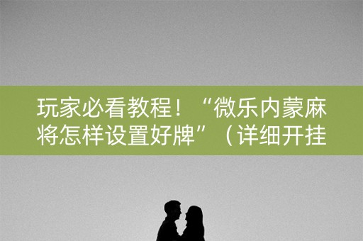 玩家必看教程！“微乐内蒙麻将怎样设置好牌”（详细开挂教程）-哔哩哔哩