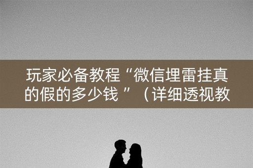 玩家必备教程“微信埋雷挂真的假的多少钱 ”（详细透视教程）-哔哩哔哩