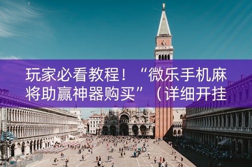 玩家必看教程！“微乐手机麻将助赢神器购买”（详细开挂教程）-哔哩哔哩
