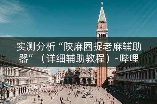 实测分析“陕麻圈捉老麻辅助器”（详细辅助教程）-哔哩哔哩
