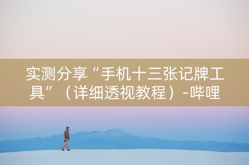 实测分享“手机十三张记牌工具”（详细透视教程）-哔哩哔哩
