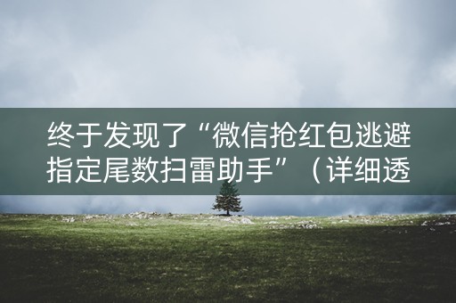 终于发现了“微信抢红包逃避指定尾数扫雷助手”（详细透视教程）-哔哩哔哩