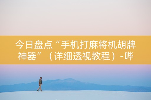 今日盘点“手机打麻将机胡牌神器”（详细透视教程）-哔哩哔哩