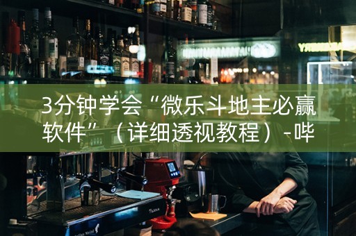 3分钟学会“微乐斗地主必赢软件”（详细透视教程）-哔哩哔哩