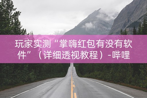 玩家实测“掌嗨红包有没有软件”（详细透视教程）-哔哩哔哩