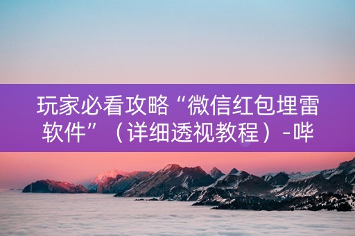 玩家必看攻略“微信红包埋雷软件”（详细透视教程）-哔哩哔哩